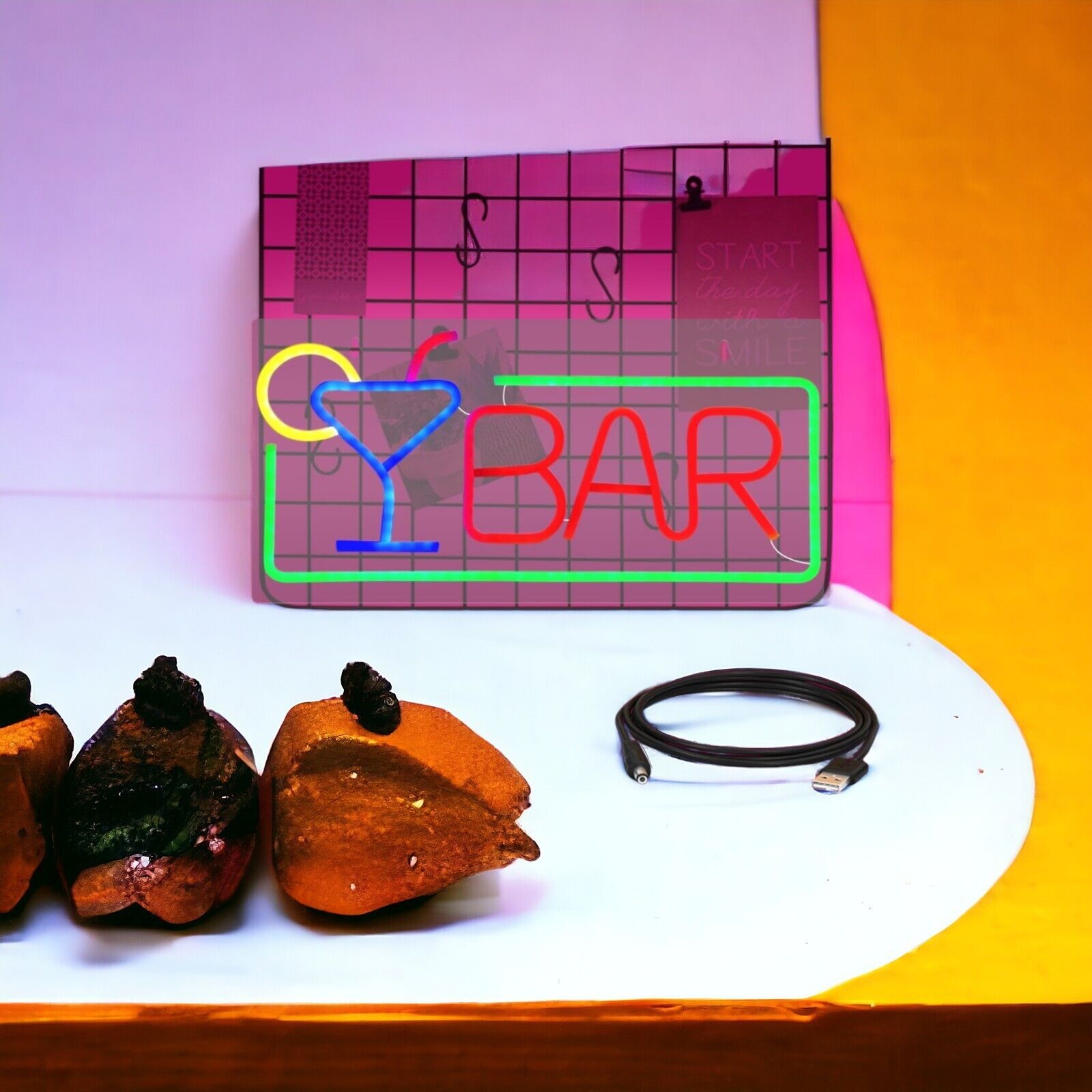 LED Bar Neon Schild Lampe Licht Leuchtreklame Sign Leuchtschild Wandleuchte USB