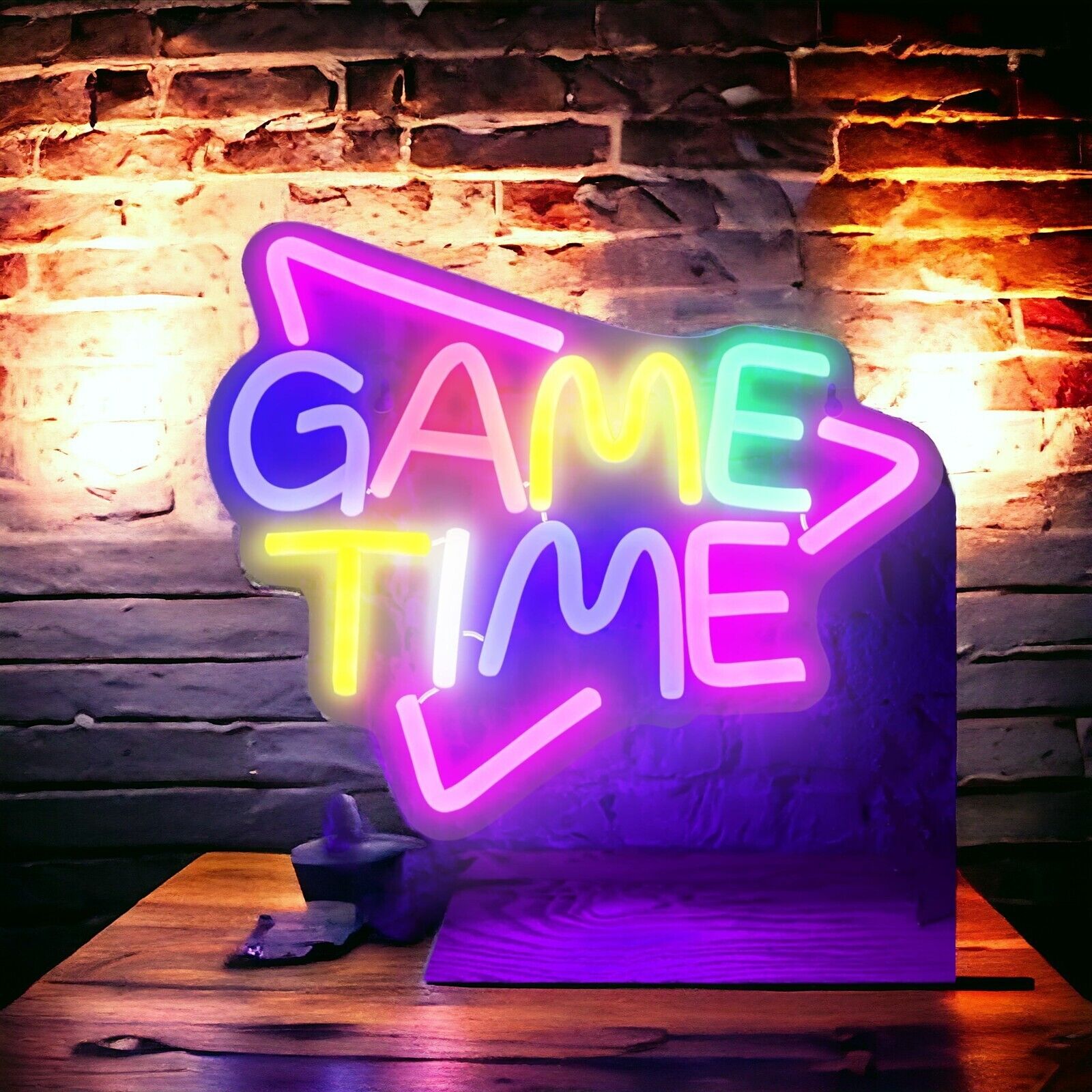 Game Time Neon Schild Spiel Neon Licht Wand Deko Gaming Spielzimmer Spielbereich