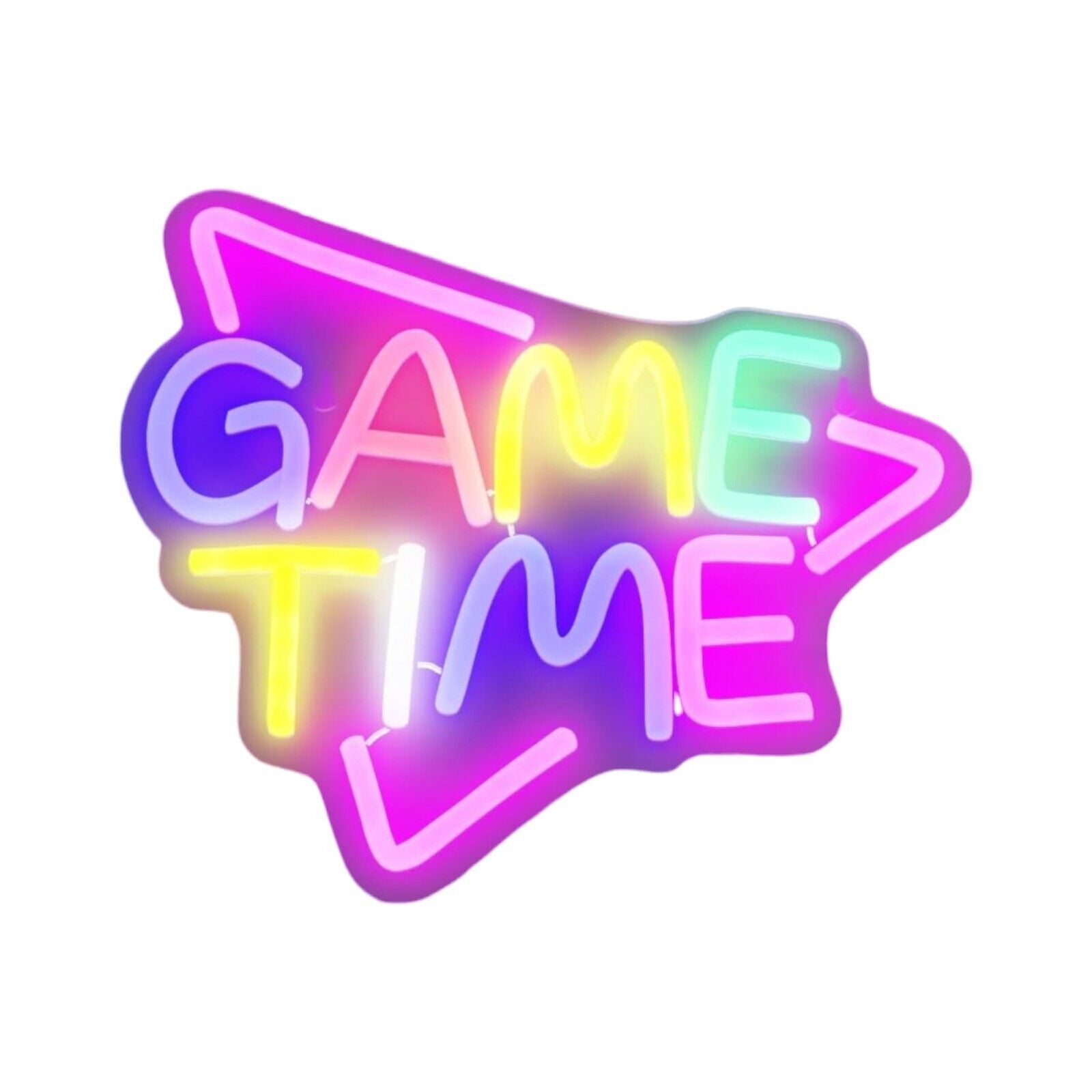 Game Time Neon Schild Spiel Neon Licht Wand Deko Gaming Spielzimmer Spielbereich