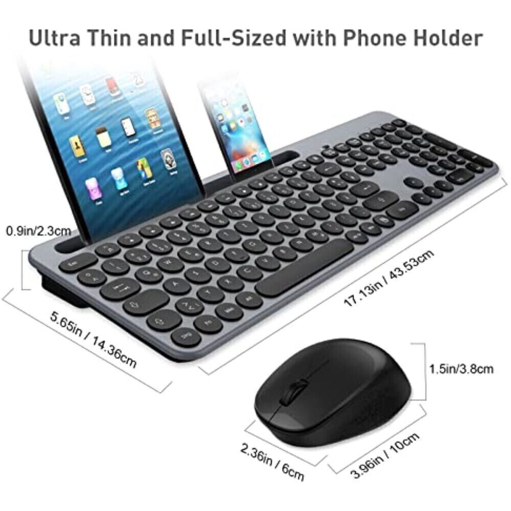 Kabellose Wireless PC  Tastatur mit Funkmaus, QWERTZ Deutsches Layout Keyboard ✅