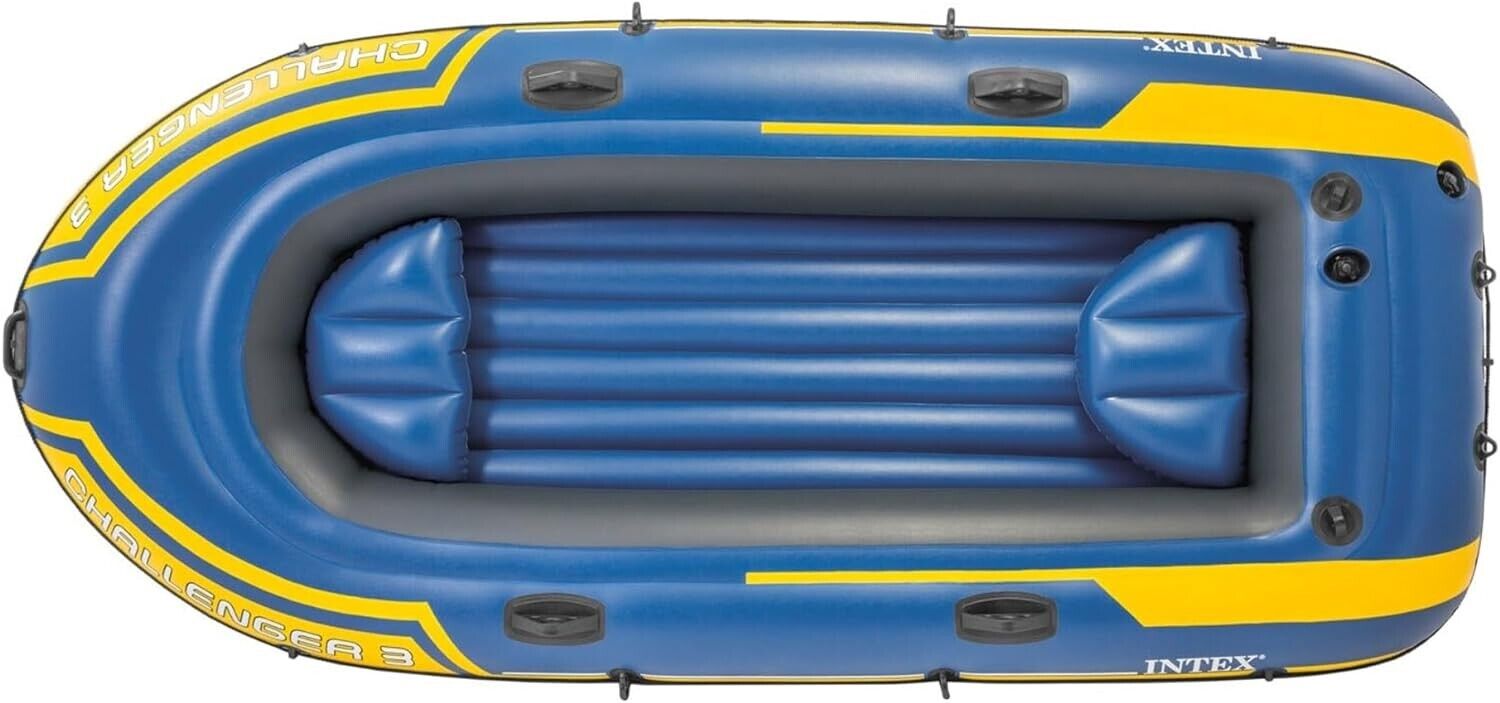 INTEX Challenger 3 Set Schlauchboot + Paddel + Pumpe Angelboot 3 Personen