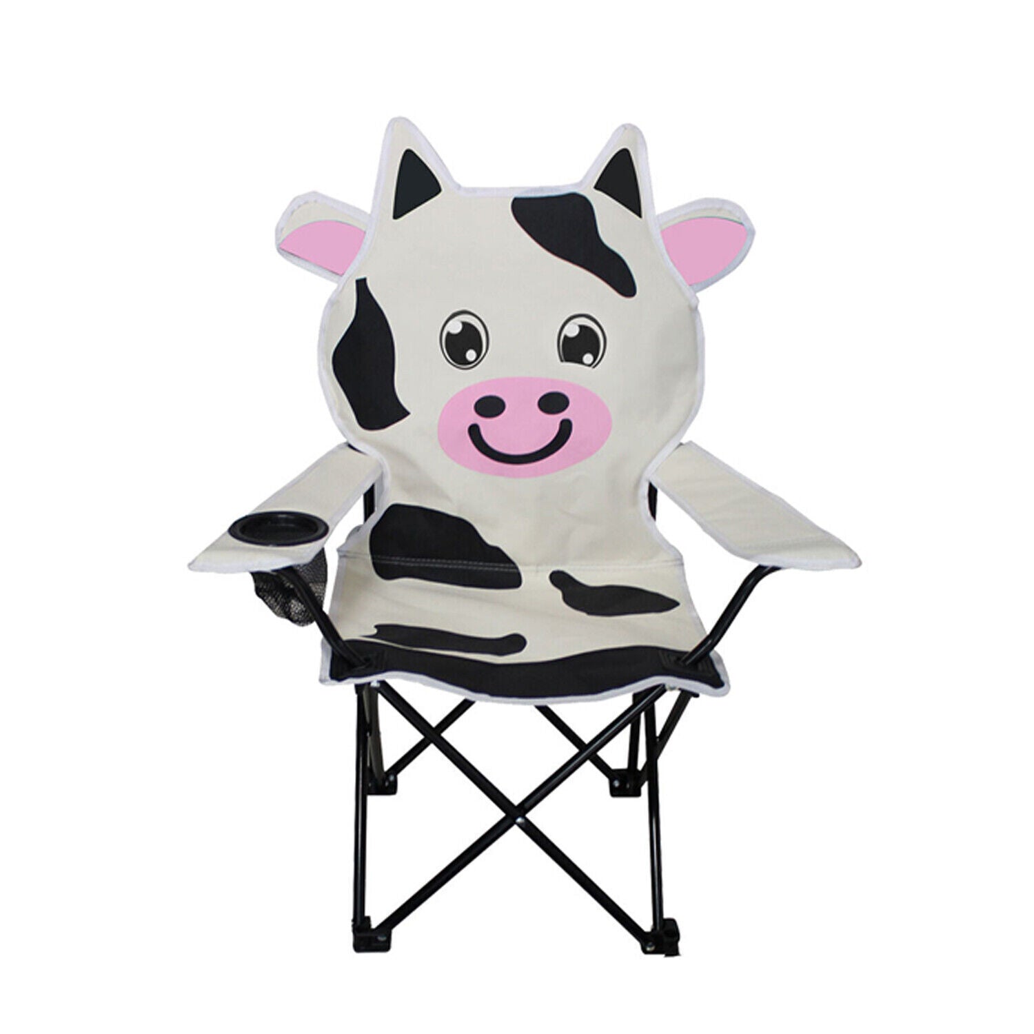 Kinder Campingstuhl Tiere – Faltbarer Klappstuhl mit Tiermotiv, Getränkehalter & Tragetasche für Garten, Camping & Picknick
