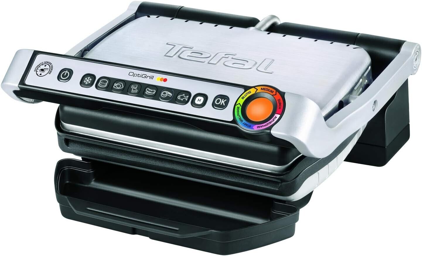 Tefal OptiGrill Kontaktgrill Elektrogrill Indoor-Grill 6 Grillprogramme GC705D16