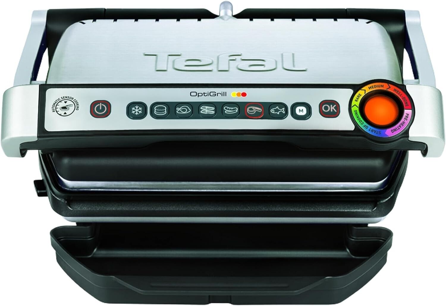 Tefal OptiGrill Kontaktgrill Elektrogrill Indoor-Grill 6 Grillprogramme GC705D16
