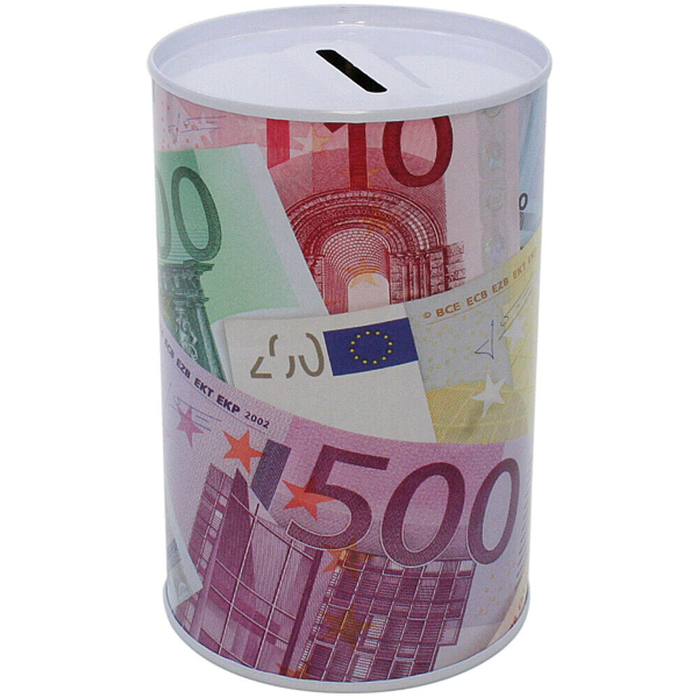 Spardose Metallspardose Sammeldose Sparbüchse Geld H15cm Ø 10cm  Auswahl