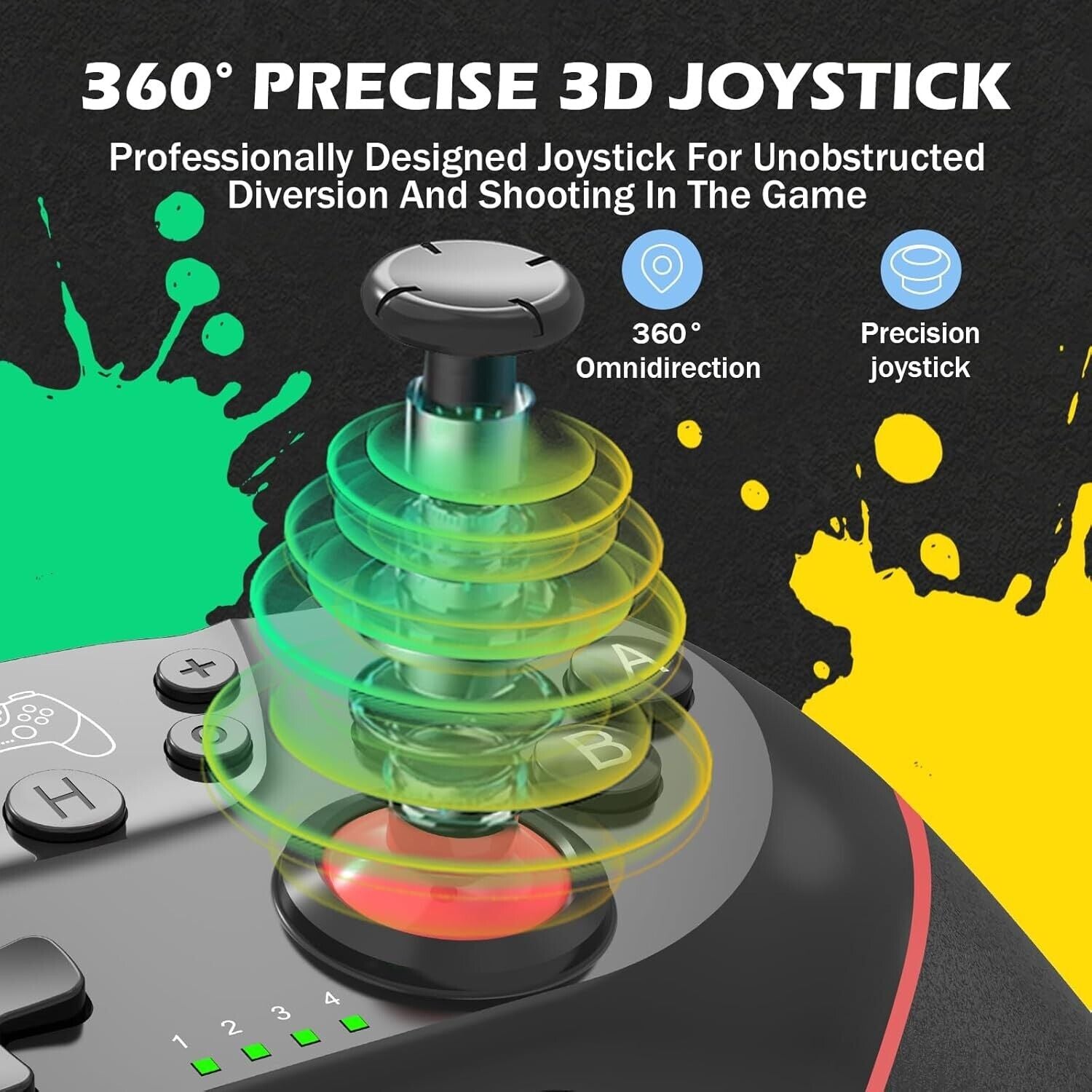Wireless Controller für Nintendo Switch Pro Controller 550 mAh 2-3 h