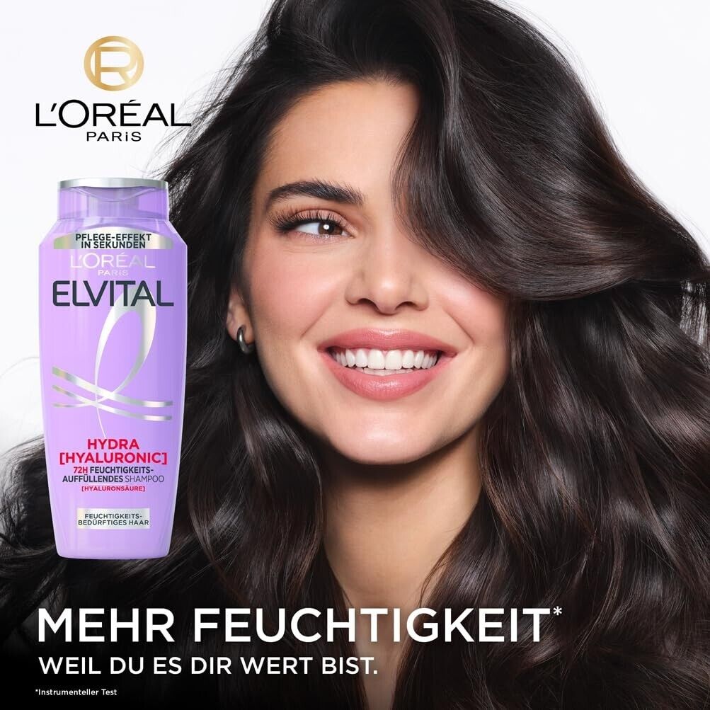 L'Oréal Paris Elvital Hydra Hyaluronic feuchtigkeitsspendendes XXL Shampoo 1000ml