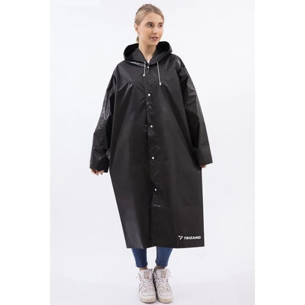 Unisex Regenmantel Wasserfest mit Kapuze Regenjacke Universal Top Lang Mantel