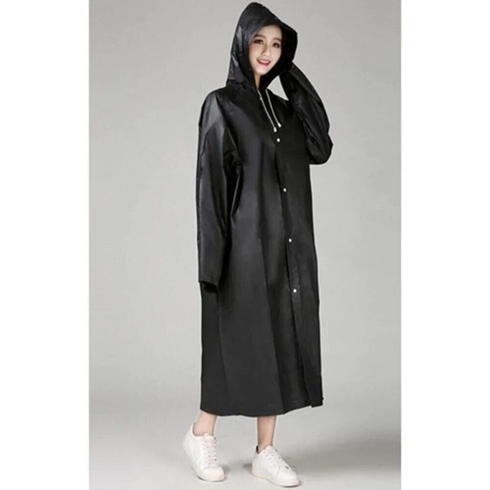 Unisex Regenmantel Wasserfest mit Kapuze Regenjacke Universal Top Lang Mantel