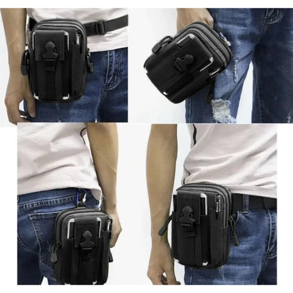 Outdoor Molle Smartphone Taktische Gürteltasche + Gürtel Hüfttasche Bauchtasche V1