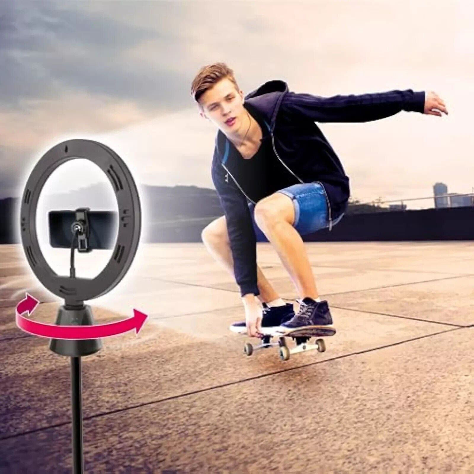 Studio Creator,10" Ringlicht und Stativ LED Smart Motion Tracking,TikTok Stream