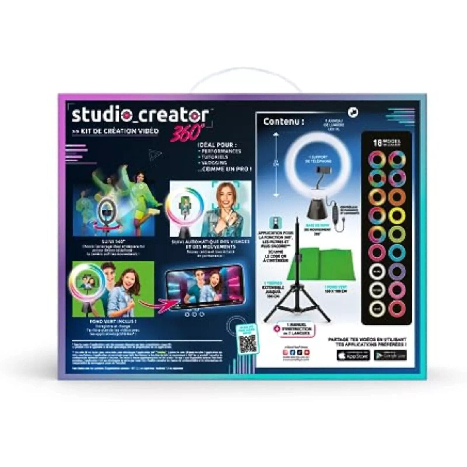 Studio Creator,10" Ringlicht und Stativ LED Smart Motion Tracking,TikTok Stream