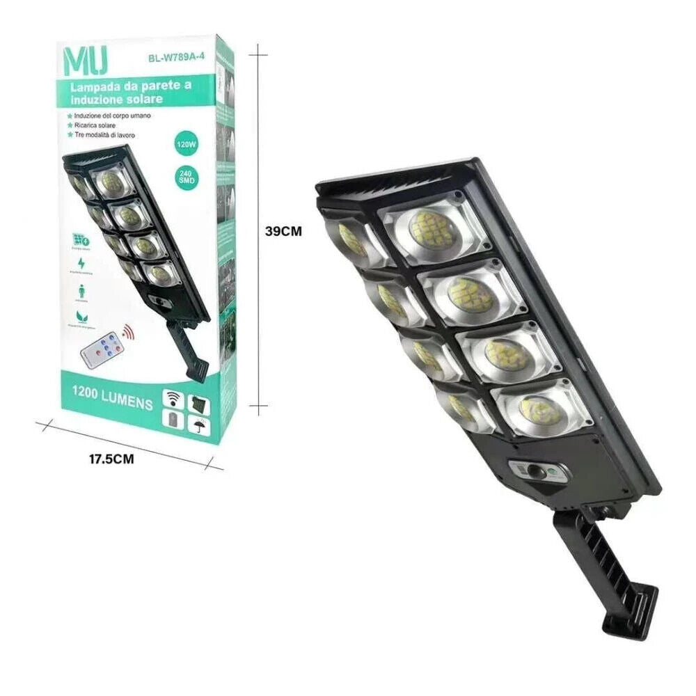 120W Solar LED Wandleuchte Außen Bewegungsmelder Modern IP65 6V