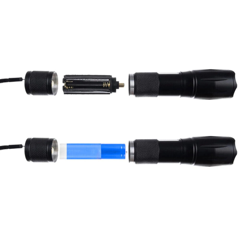 2in1 LED UV Taschenlampe Zoom Funktion | Weißlicht & UV-Licht