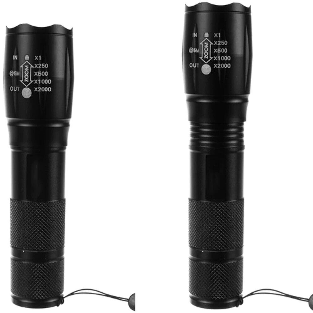 2in1 LED UV Taschenlampe Zoom Funktion | Weißlicht & UV-Licht
