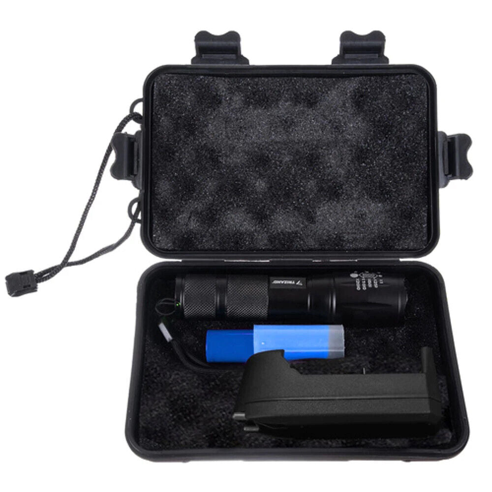 2in1 LED UV Taschenlampe Zoom Funktion | Weißlicht & UV-Licht