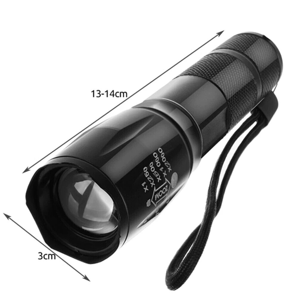 2in1 LED UV Taschenlampe Zoom Funktion | Weißlicht & UV-Licht