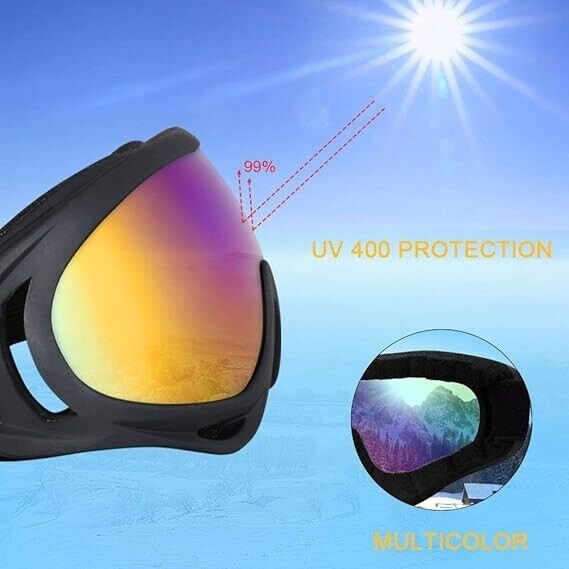 Skibrille Snowboard Brille UV Schutz Anti-Fog Helmkompatibel Unisex Sport - 1 pc