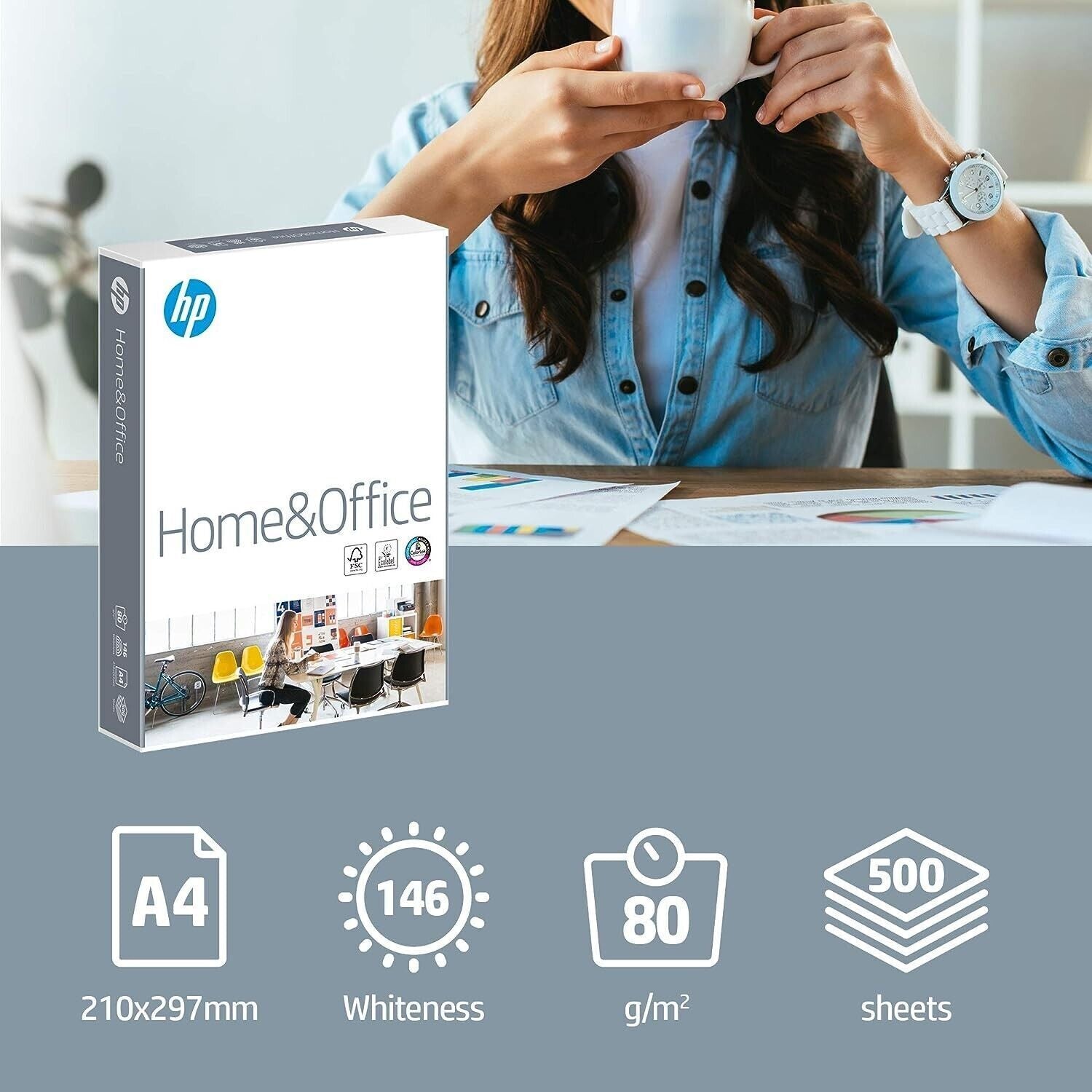 HP CHP150 Home & Office DIN-A4 80g Weiß - Allround Kopierpapier 1x500 Blatt-NEU✅