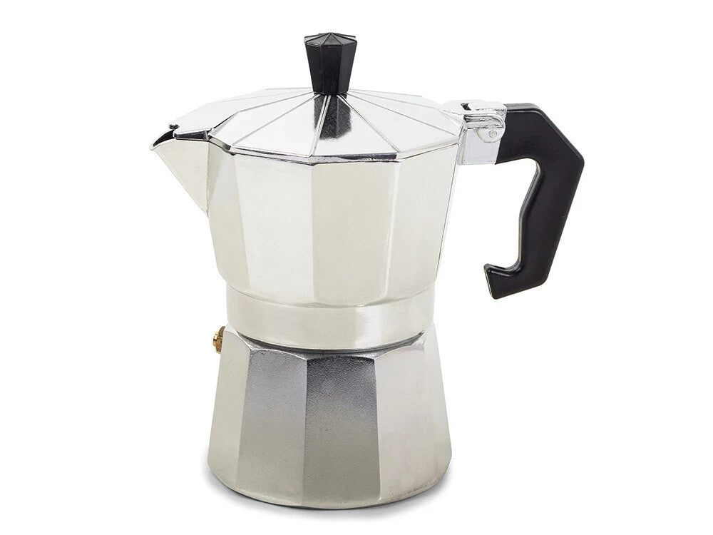 Alu Espressokocher 3 Tassen (150ml) – Mokkakanne für Gas & Elektroherde ☕ ☕ ☕ ☕