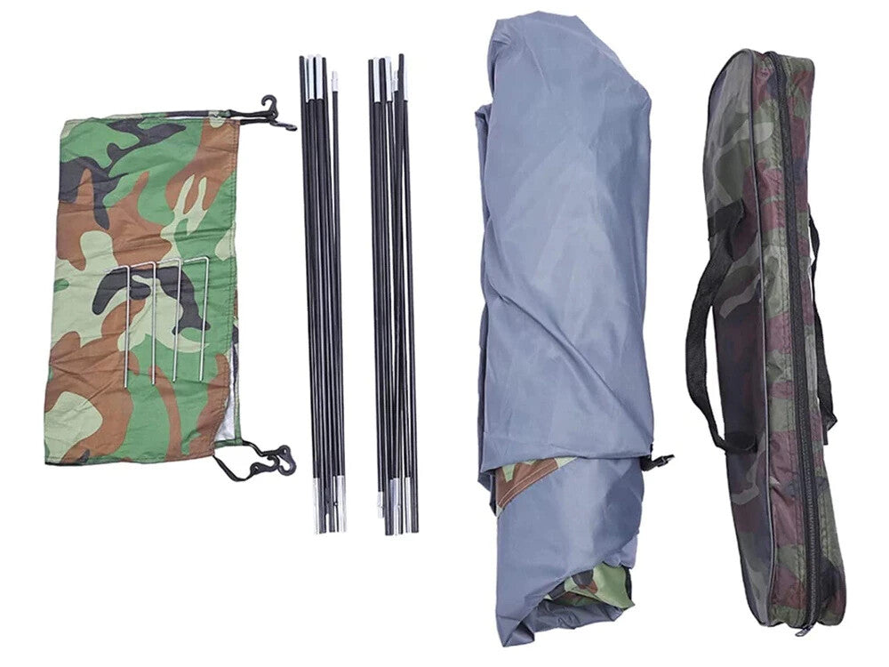 Campingzelt 2-3 Personen 200x200cm – Wasserdicht, Moskitonetz, Camouflage 🏕️🏕️