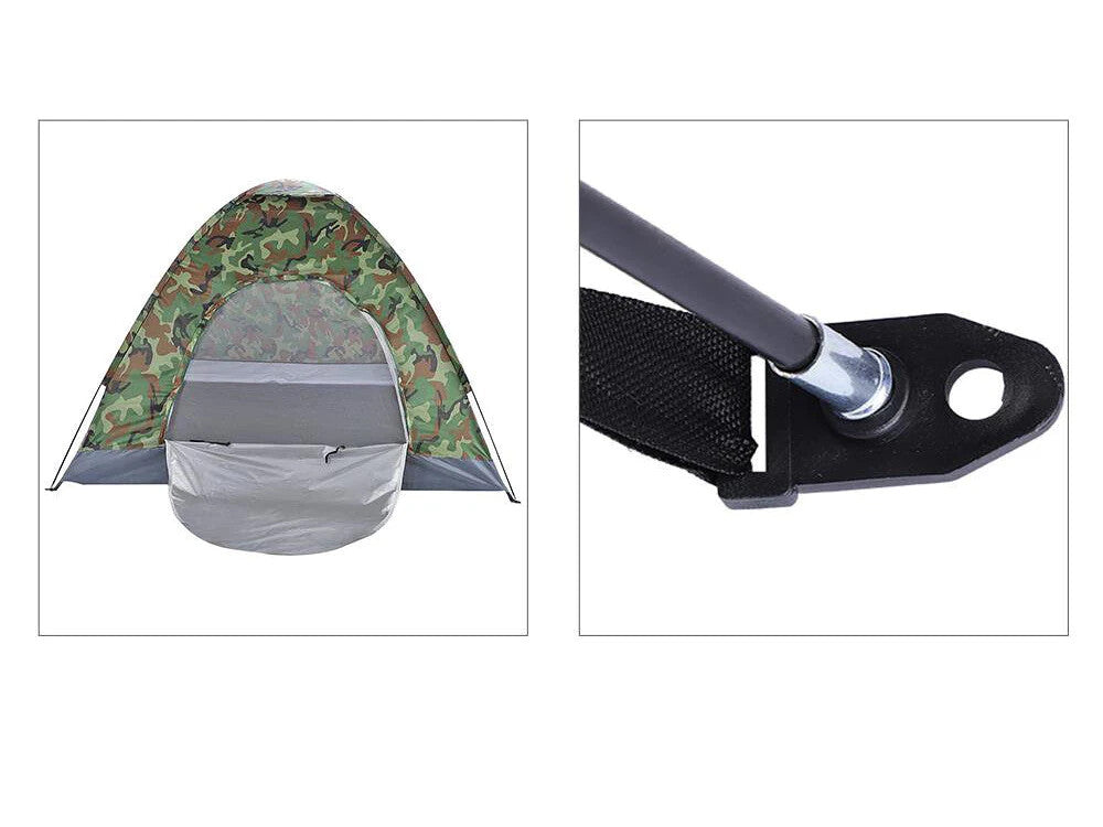 Campingzelt 2-3 Personen 200x200cm – Wasserdicht, Moskitonetz, Camouflage 🏕️🏕️