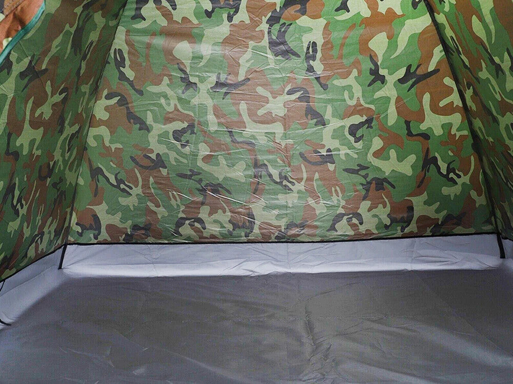 Campingzelt 2-3 Personen 200x200cm – Wasserdicht, Moskitonetz, Camouflage 🏕️🏕️