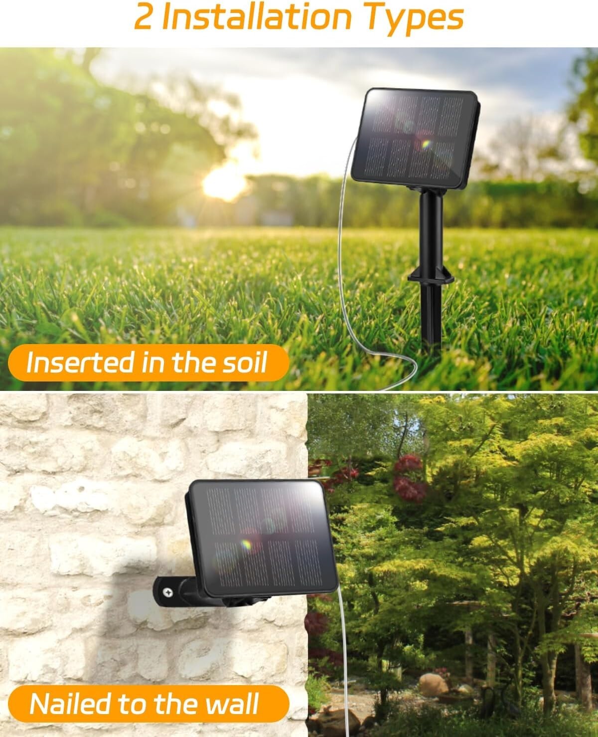 Solar Lichterkette Außen 120 LED 12m Warmweiß IP65 Garten Deko 8 Modi Hochzeit