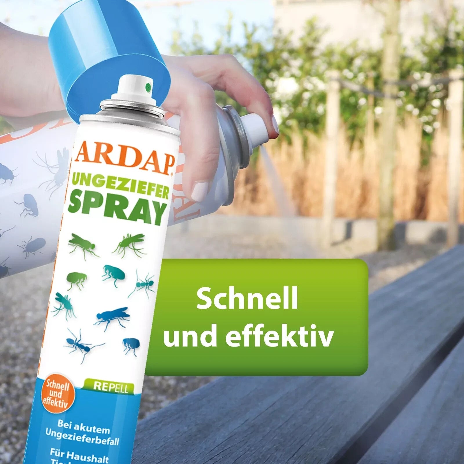 ARDAP Ungezieferspray 750ml – Starkes Insektenspray gegen Fliegen, Mücken & Ungeziefer
