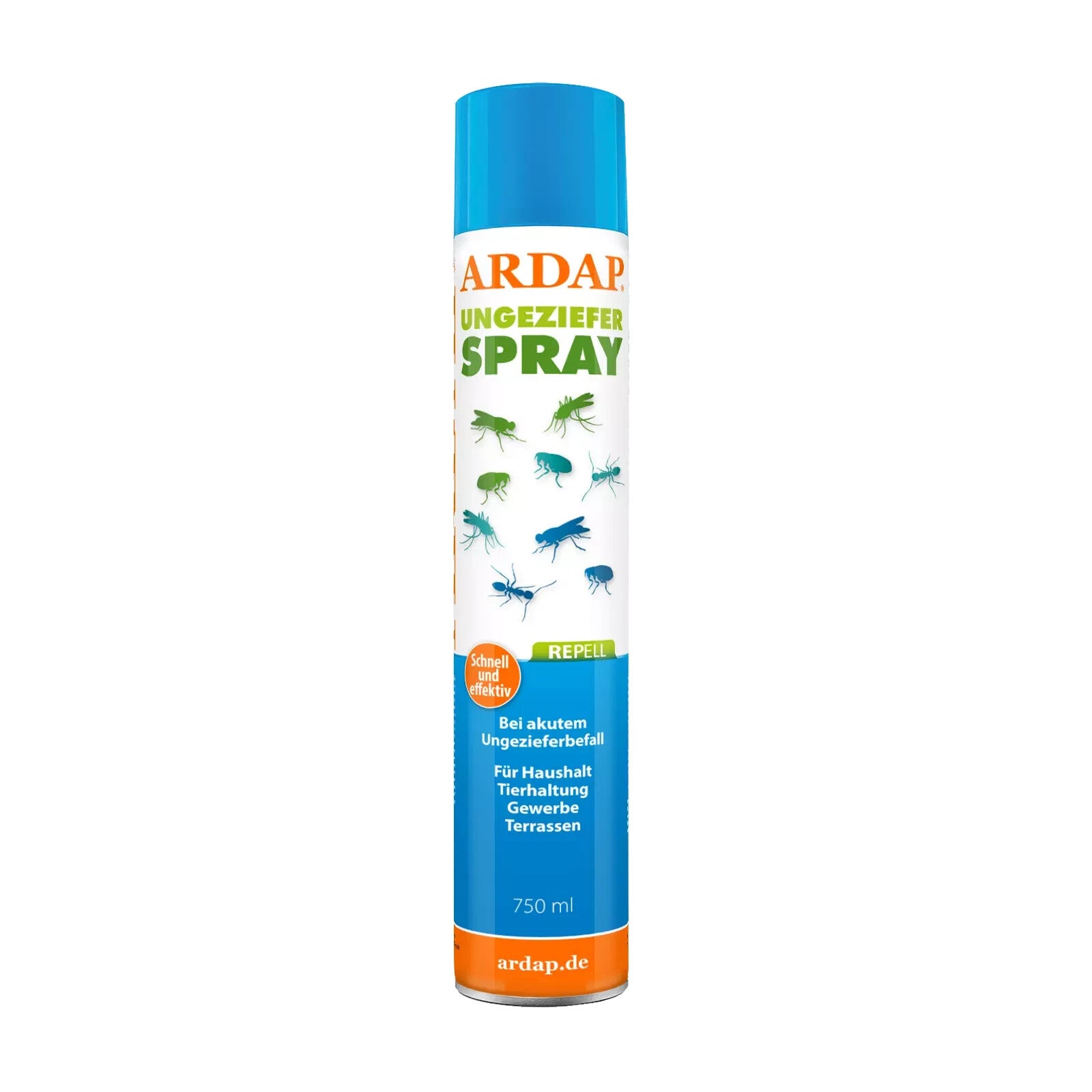ARDAP Ungezieferspray 750ml – Starkes Insektenspray gegen Fliegen, Mücken & Ungeziefer