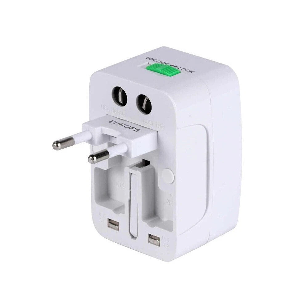 Universal Reiseadapter EU UK US AU Weltstecker 250V 10A  Weiß
