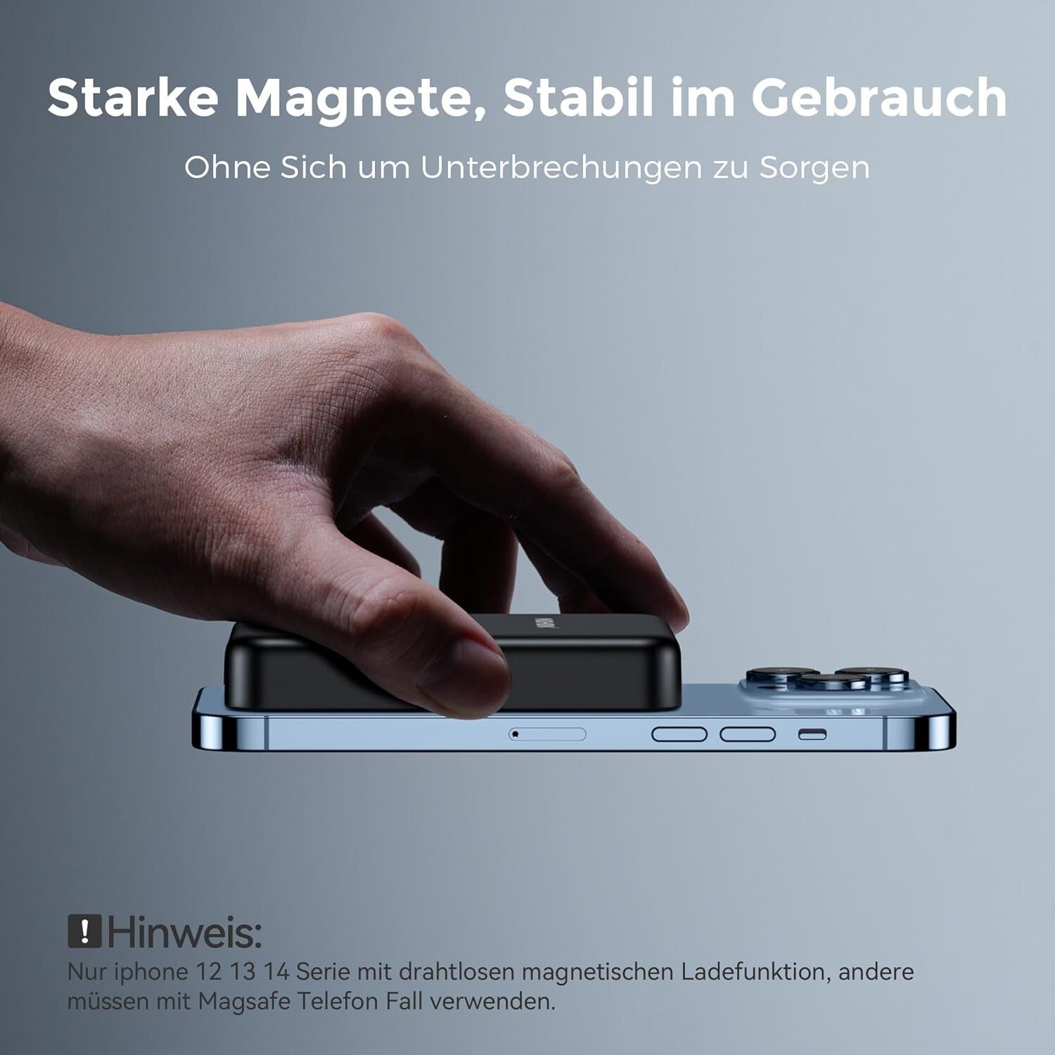 MagSafe Powerbank 10000mAh Wireless 20W USB-C iPhone 15 14 13 12 Schwarz 🧲🧲🧲