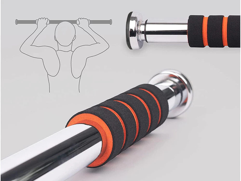 Verstellbare Klimmzugstange aus Stahl – 61,5 bis 102 cm | Rutschfest & Stabil