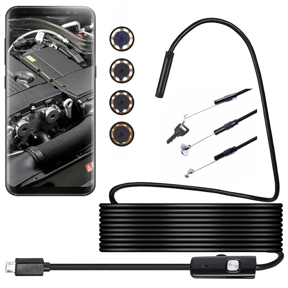 USB Endoskopkamera 5 m LED IP67 für Android & PC – 5,5 mm Inspektionskamera 🔧🔧