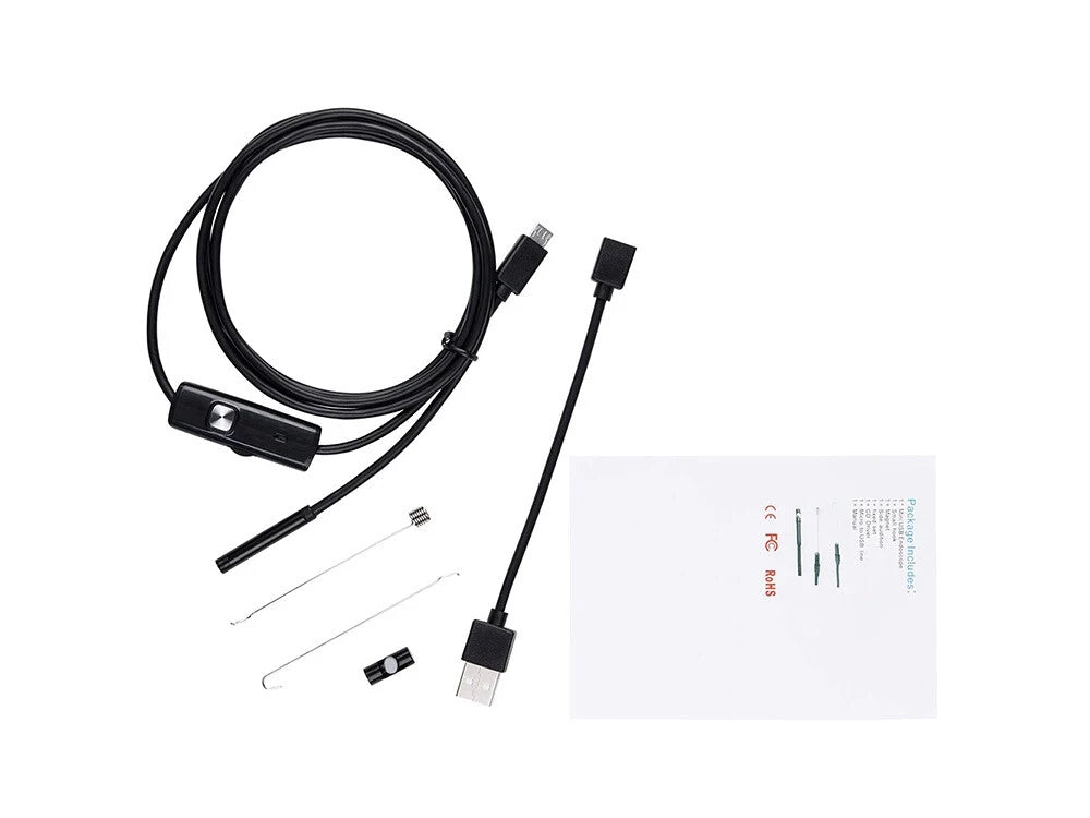 USB Endoskopkamera 5 m LED IP67 für Android & PC – 5,5 mm Inspektionskamera 🔧🔧
