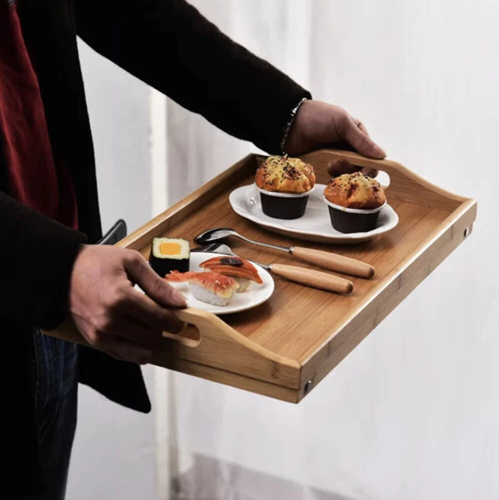Bambus Frühstückstisch klappbar – Betttisch mit Laptopfunktion, faltbar 🥂🥂