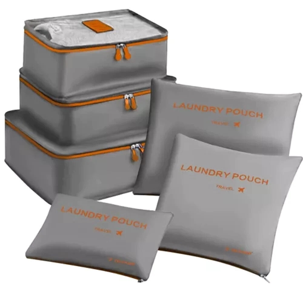 Koffer Organizer Set 6-teilig – Packtaschen Reise Taschen mit Reißverschluss