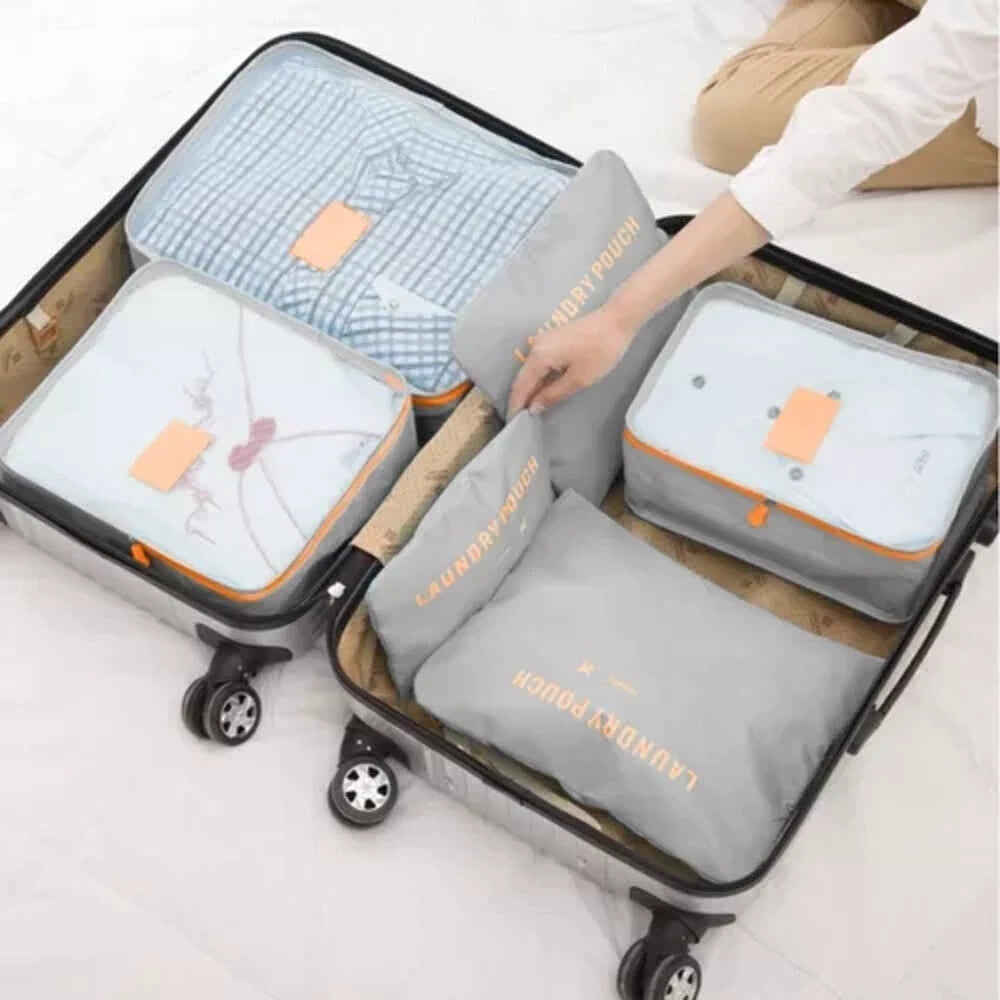 Koffer Organizer Set 6-teilig – Packtaschen Reise Taschen mit Reißverschluss