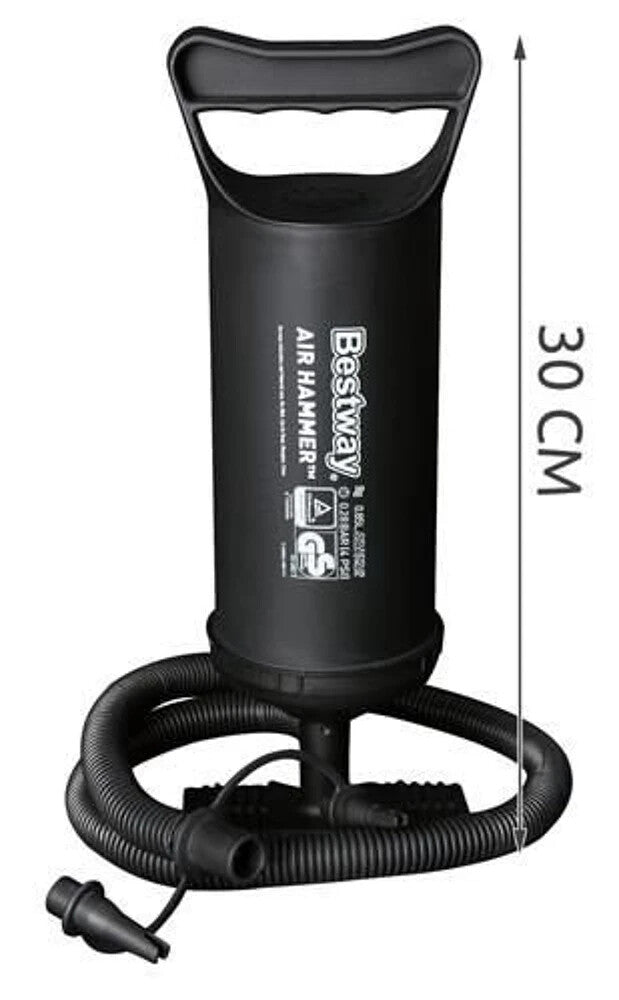Handpumpe Luftmatratze Pool – Bestway Air Hammer Pumpe 0,85L mit 3 Düsen