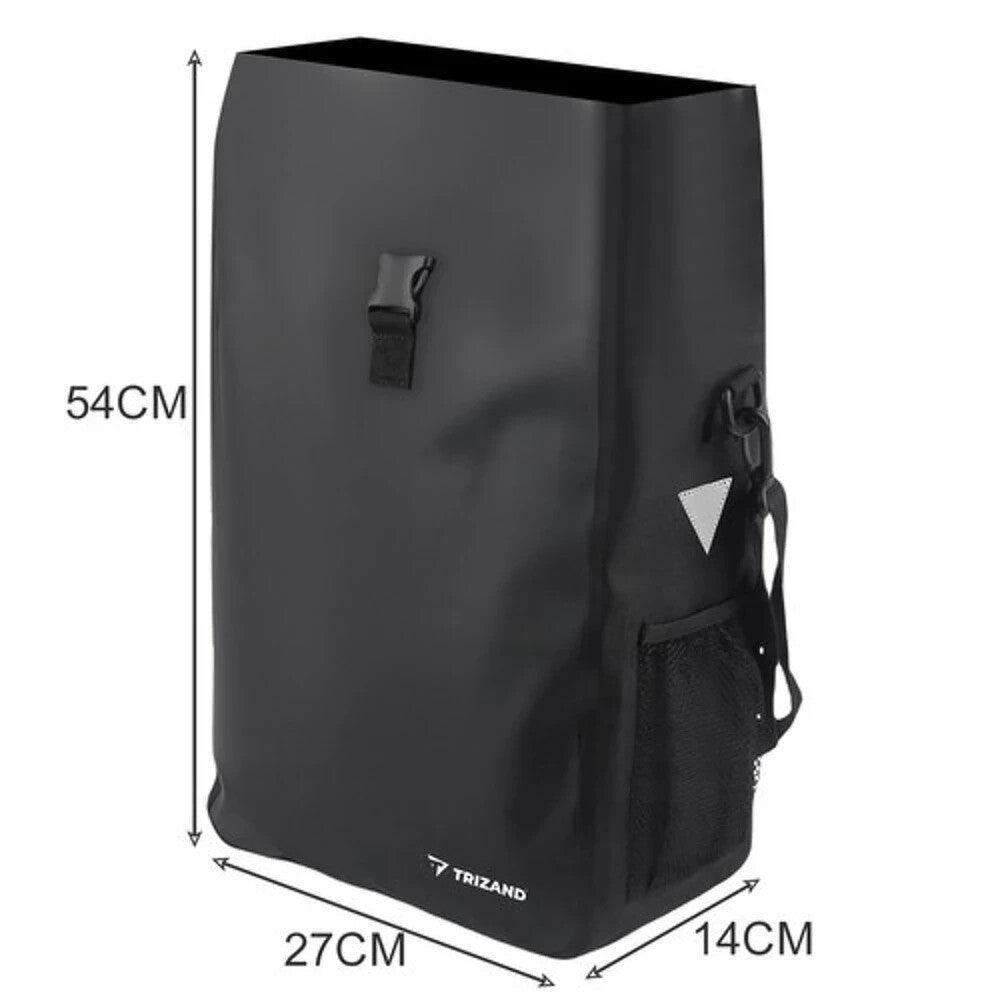 Fahrradtasche Gepäckträger Wasserfest 15L – mit Schultergurt & Reflektoren