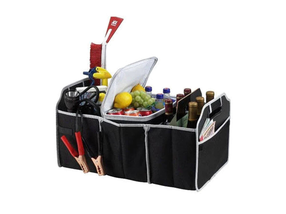 Faltbarer Auto Kofferraum Organizer 3 Fächer Aufbewahrungsbox Tasche Schwarz 🚗