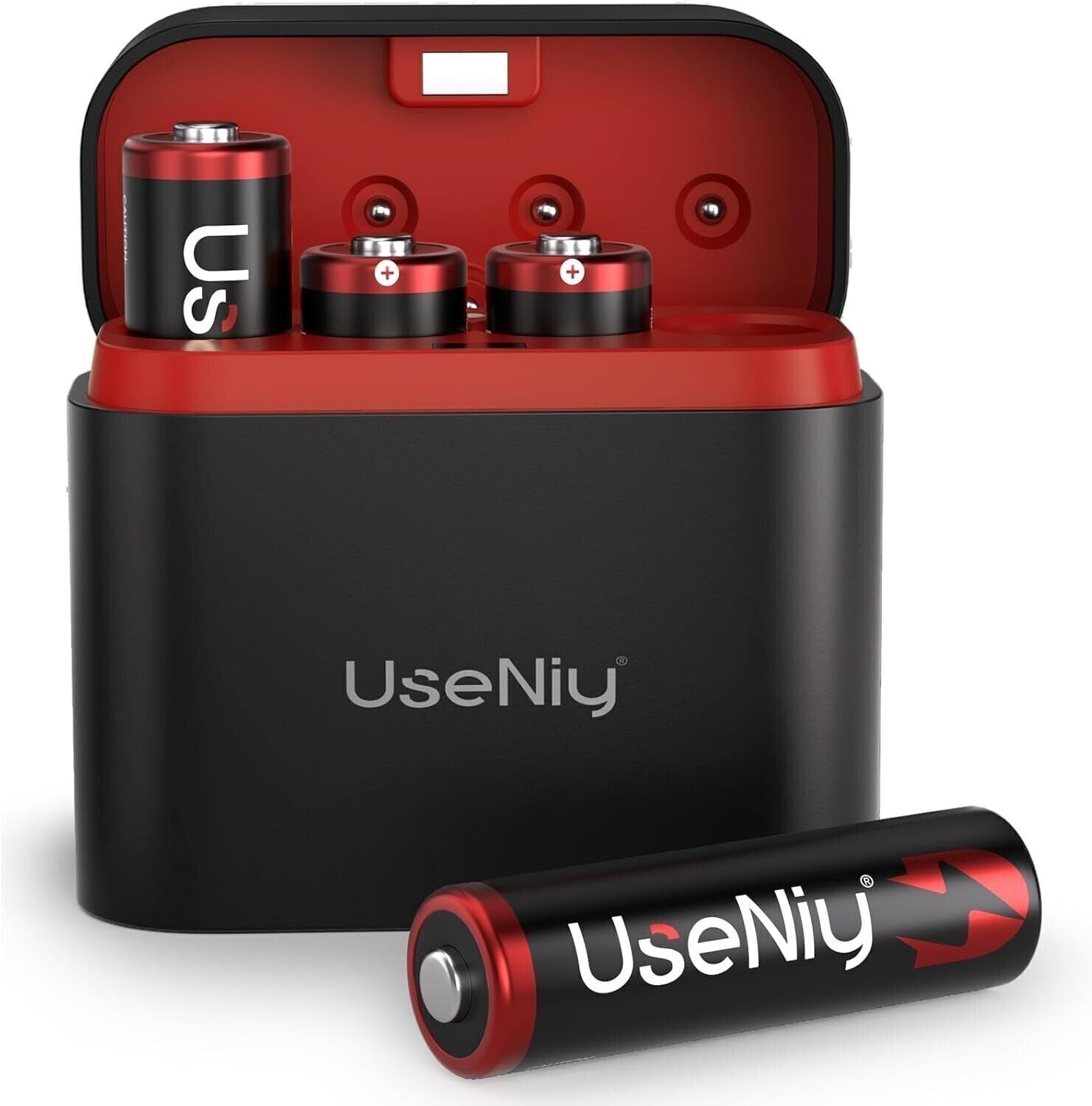 4x AA Lithium Akku 1.5V 3000mWh inkl. Ladegerät & Box – Wiederaufladbar  🔋 🔄