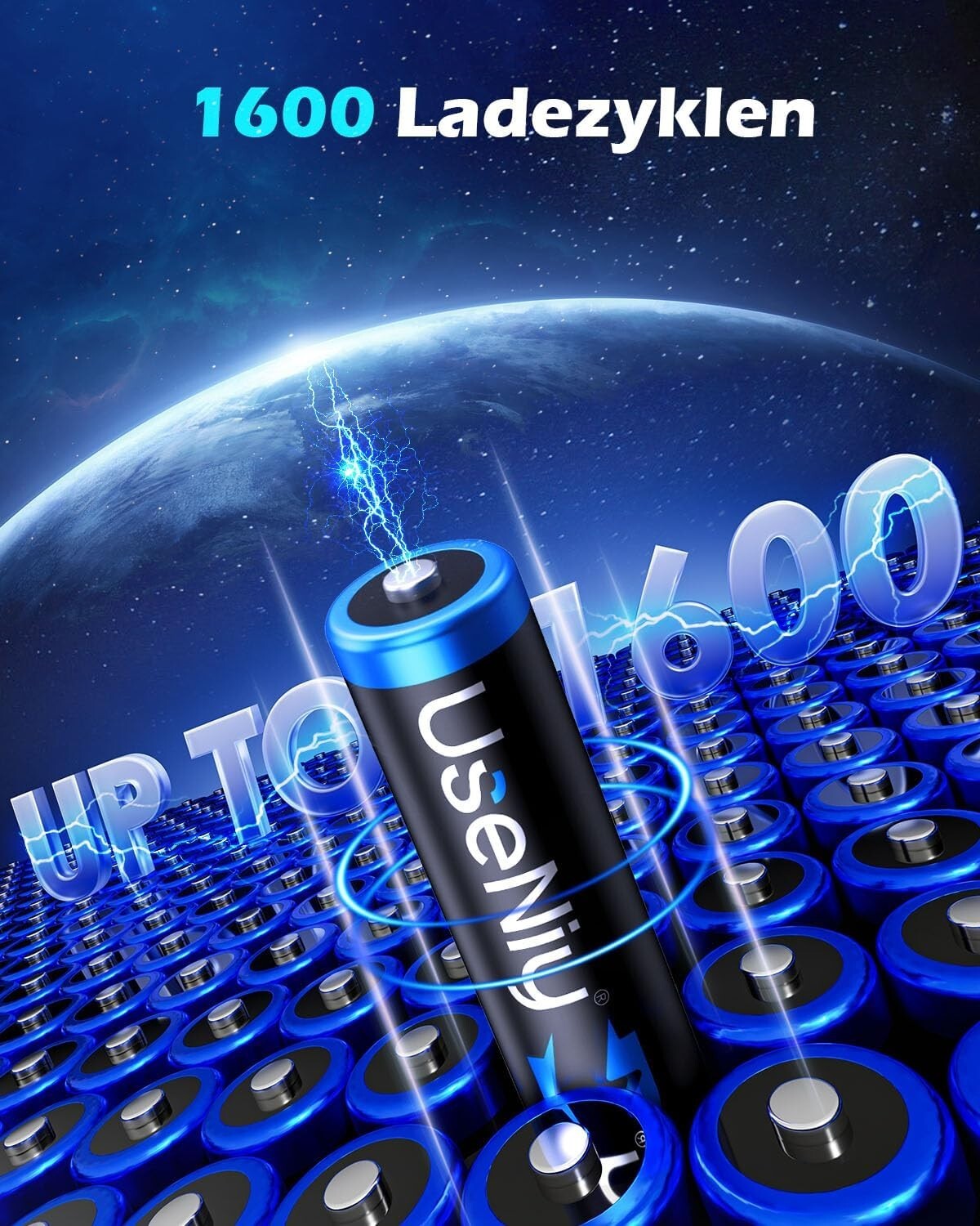 4x AA Lithium Akku 1.5V 3000mWh inkl. Ladegerät & Box – Wiederaufladbar  🔋 🔄