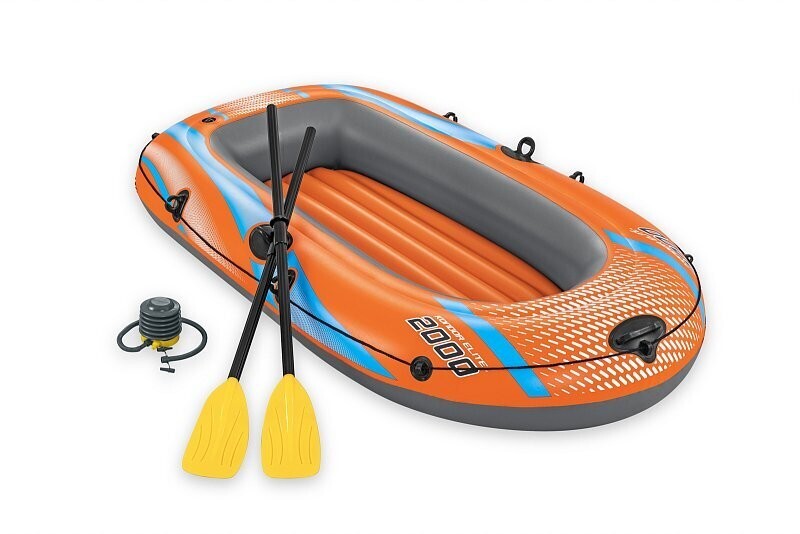 Aufblasbares Boot 196x106 cm für 2 Personen – Set mit Paddel & Luftpumpe