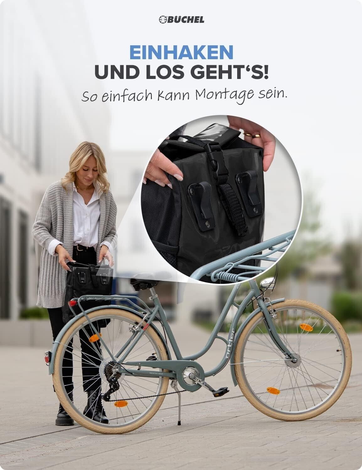 Wasserabweisende Fahrradtasche für Gepäckträger – Hinten, robust & bis 10 kg