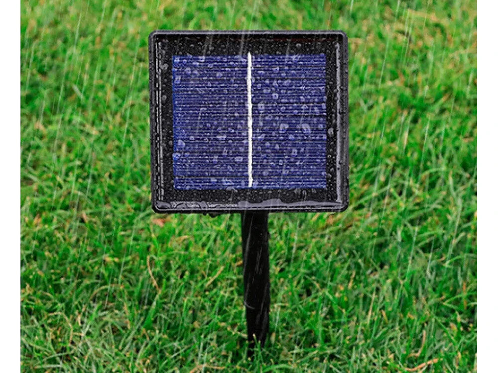 Solar LED Lichterkette Garten 20 LEDs Mehrfarbig Wasserdicht 4,5m mit Solarpanel