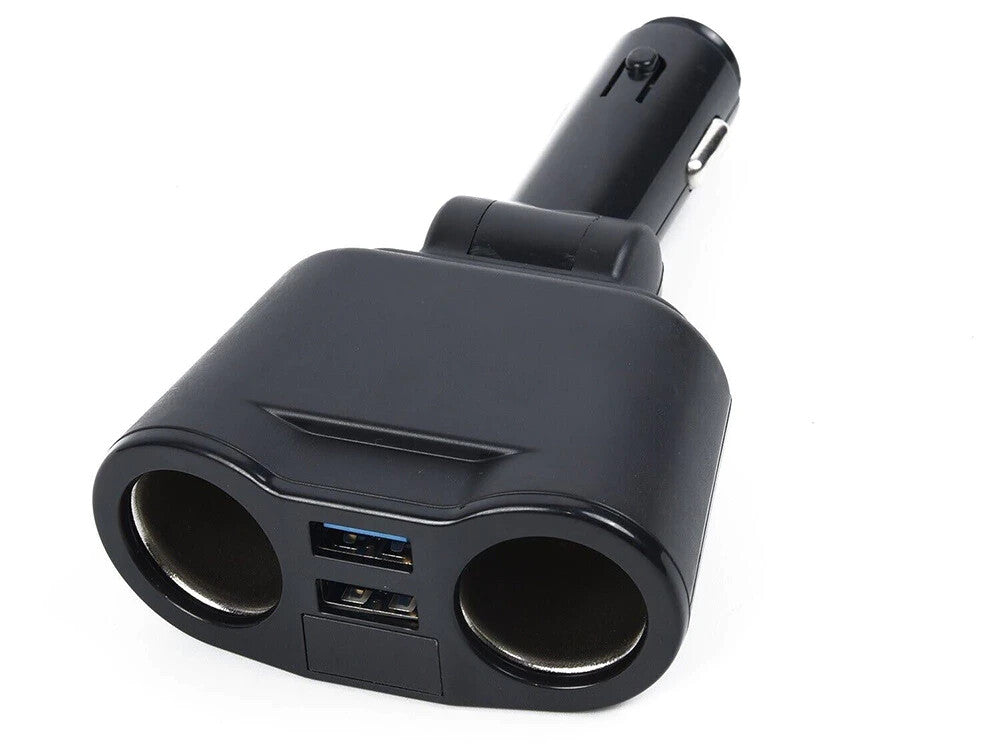 KFZ Verteiler 2x USB Ladegerät 12V/24V 100W mit Voltmeter & Display