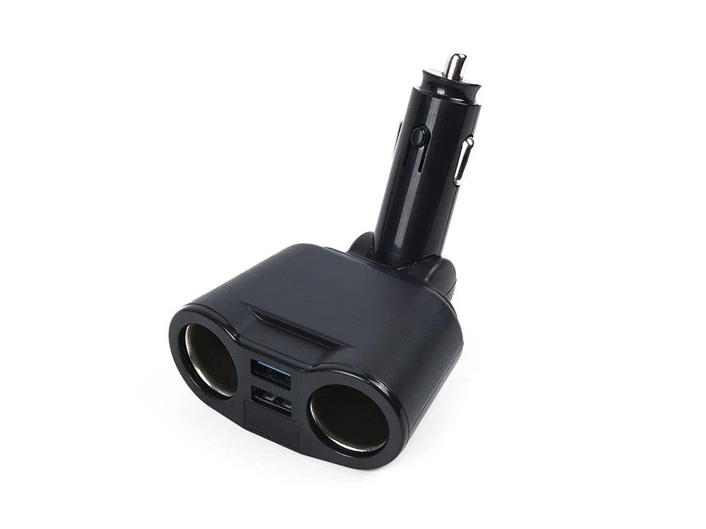 KFZ Verteiler 2x USB Ladegerät 12V/24V 100W mit Voltmeter & Display