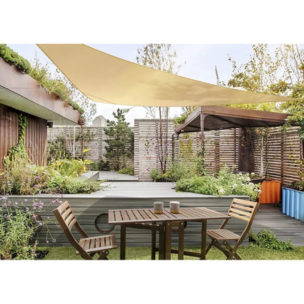 Sonnensegel Dreieck 3x3x3m Beige – Wasserdicht & UV-Schutz – Garten ☀️☀️☀️
