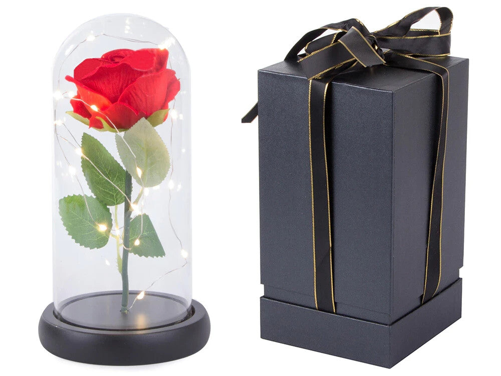 Romantische LED Rose im Glas Geschenkidee Geburtstag Valentinstag Jahrestag
 💕-